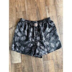 Men’s Vintage Harley Davidson Silk Boxers Sz. XL Black & Gray